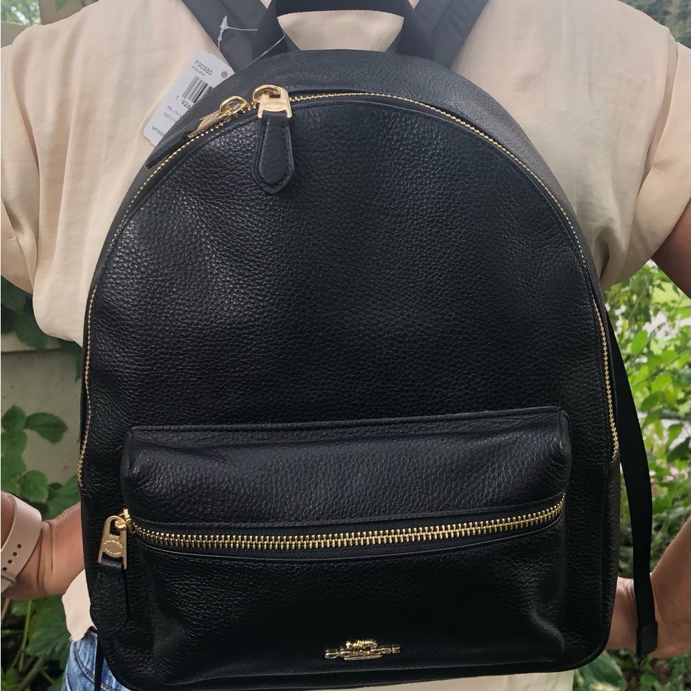 NWT Coach Medium Charlie Pebble Leather Backpack 🎒 - Picture 3 of 13